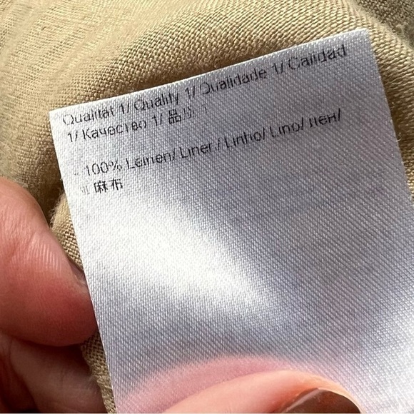 2/25 Escada Sport Linen Tunic Shirt Top Blouse Lagenlook Resort Neutral earthy - Picture 5 of 9